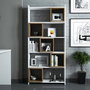 Hanah Home Estantería Moderna Blanco y Nogal